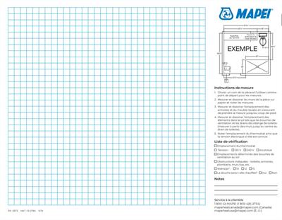 Mapeheat Mat measuring grid